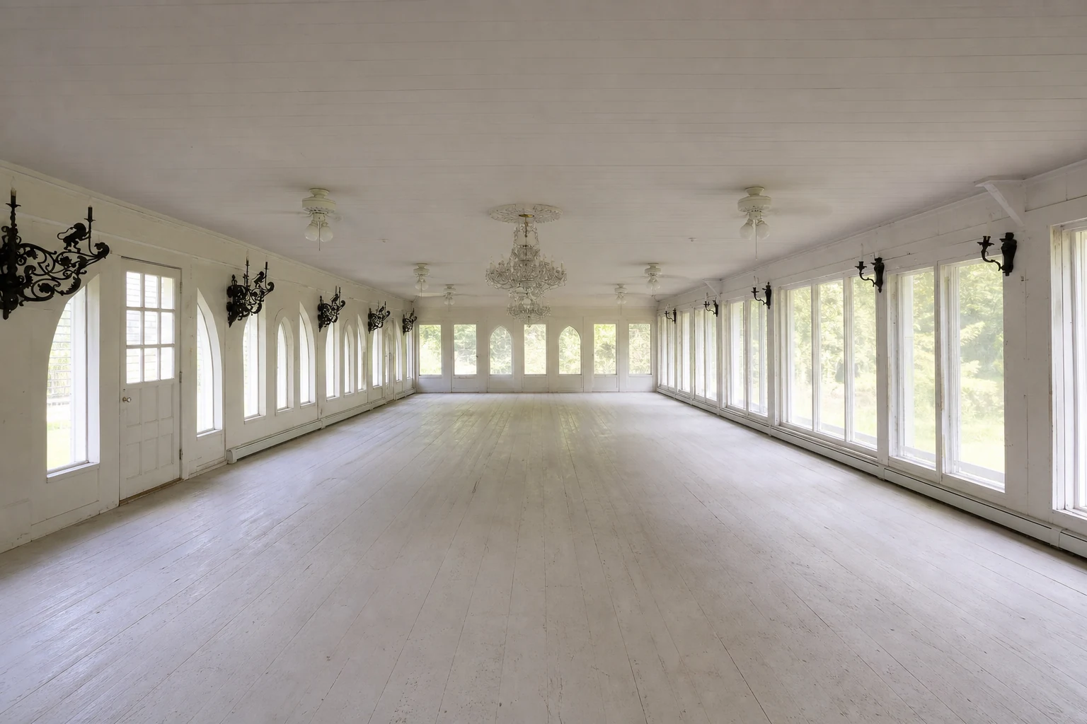 Ashridge conservatory — standalone white garden building on the Italian garden terrace beside the gallery hall
