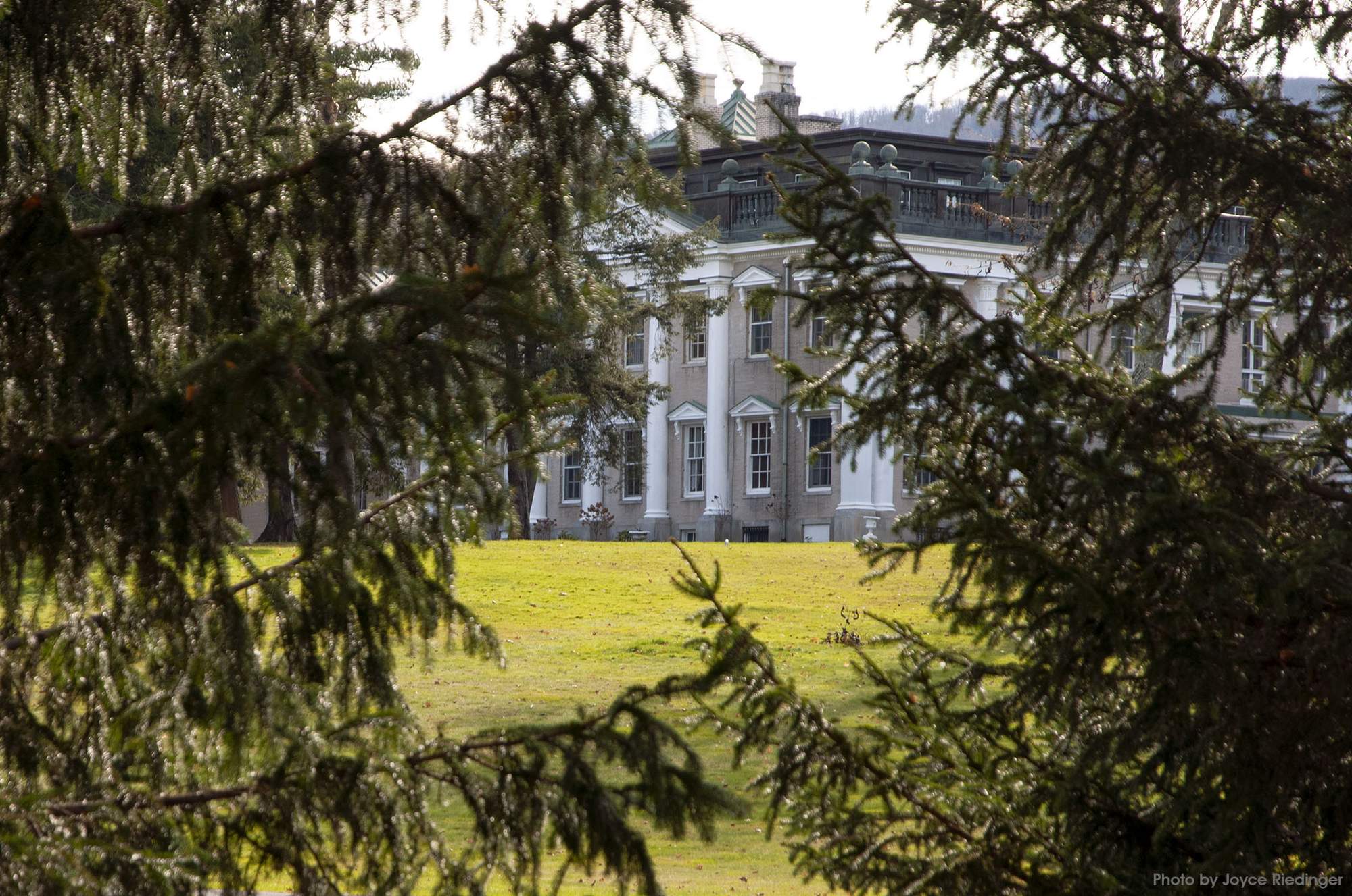 Ashridge mansion — 1912–1914 Georgian and Gilded-Age brick manor with original copper roof, South Kortright, New York